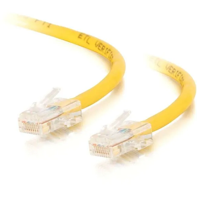 14Ft Cat5E Non-Booted Unshielded (Utp) Network Crossover Patch Cable - Yellow