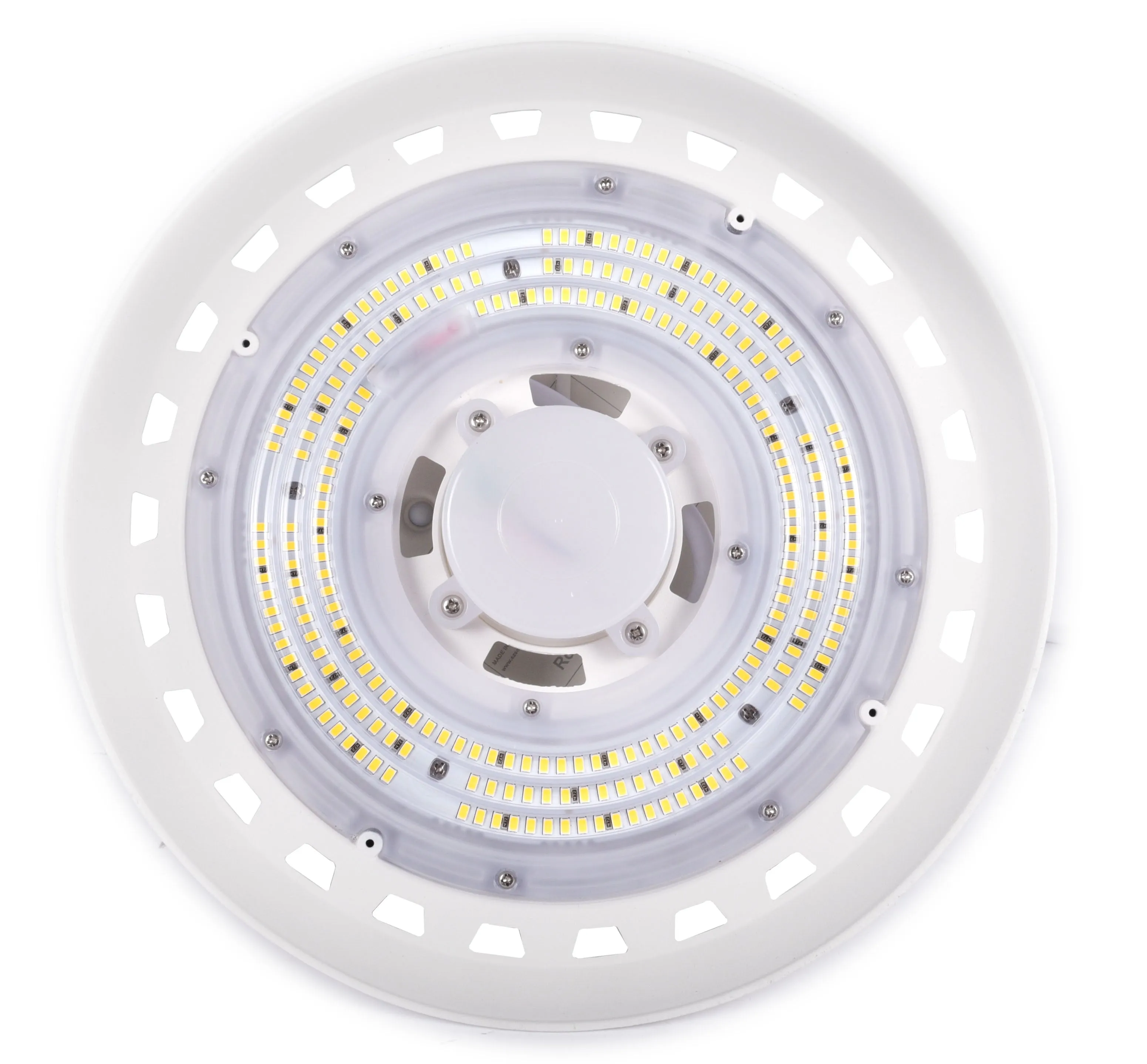 15" LED UFO High Bay, 200 Watt, 120-277V, 32,985 Lumens, 5000K, White Finish