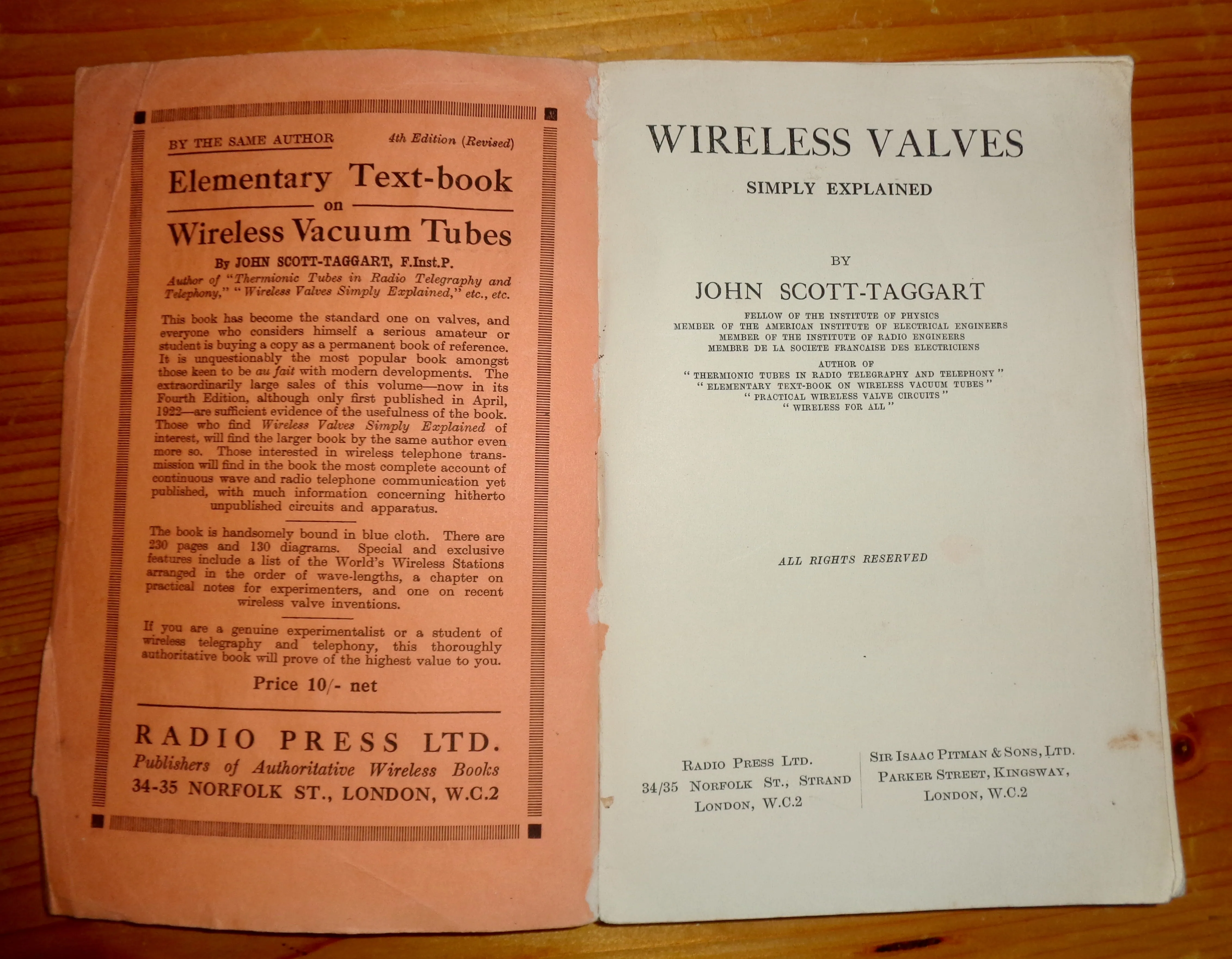 1922 Wireless Valves Simply Explained By John Scott-Taggart