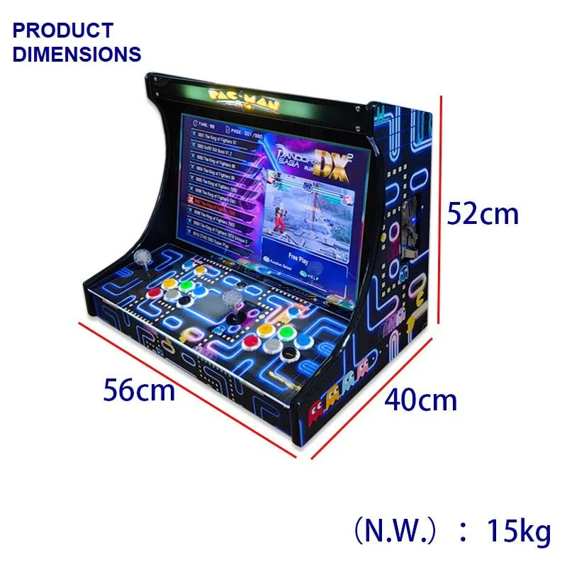 2024 Pandora's Game Box 22 inch Display 10000 Games IN 1 Mini Arcade Bartops Hedgehog Sonic Wall