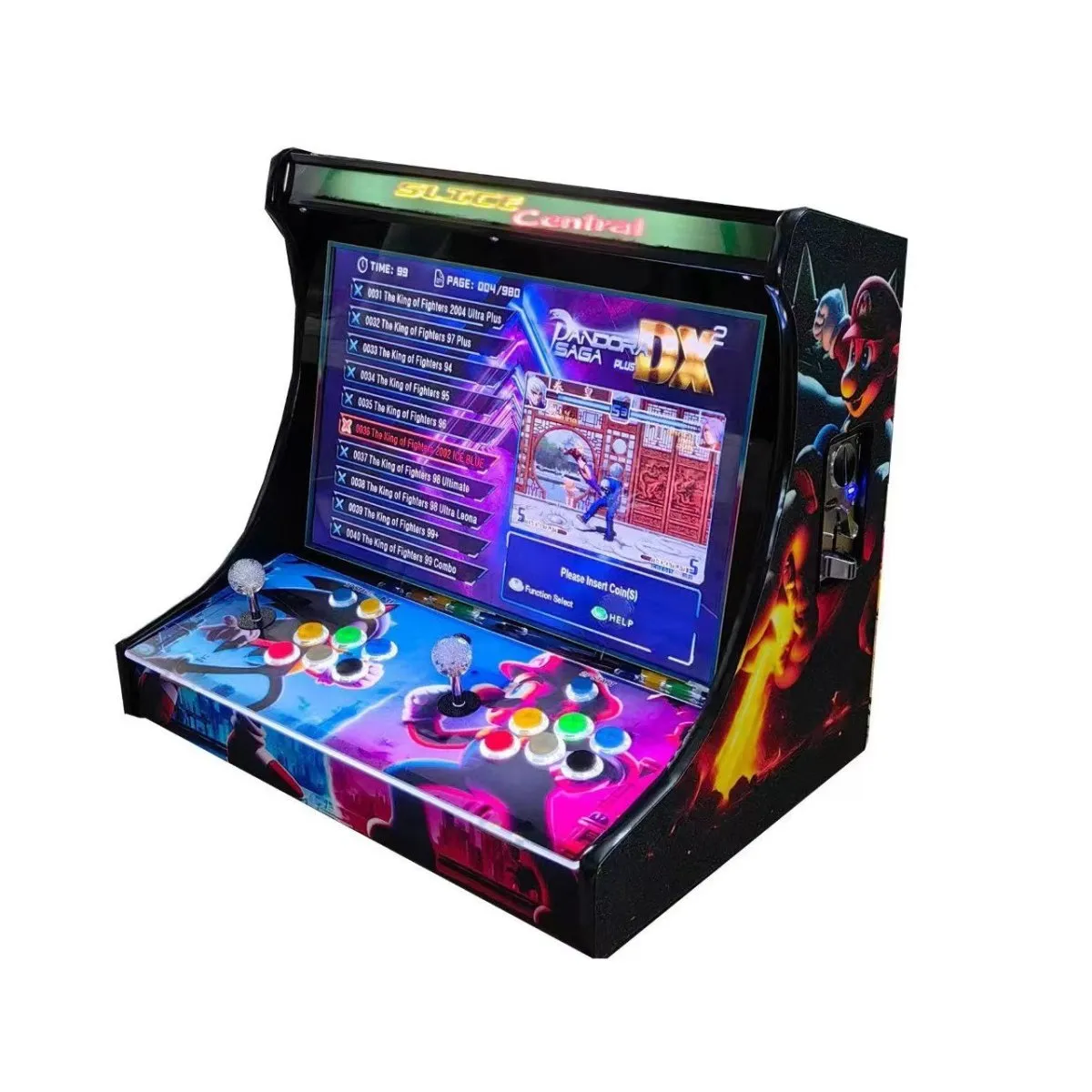 2024 Pandora's Game Box 22 inch Display 10000 Games IN 1 Mini Arcade Bartops Hedgehog Sonic Wall