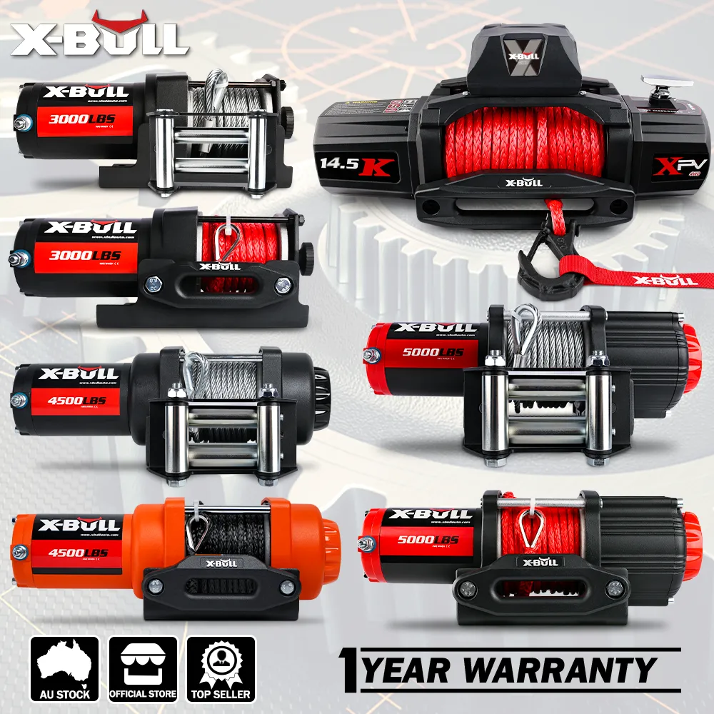 3000LBS Synthetic Rope Electric Winch, ATV/UTV, X-BULL