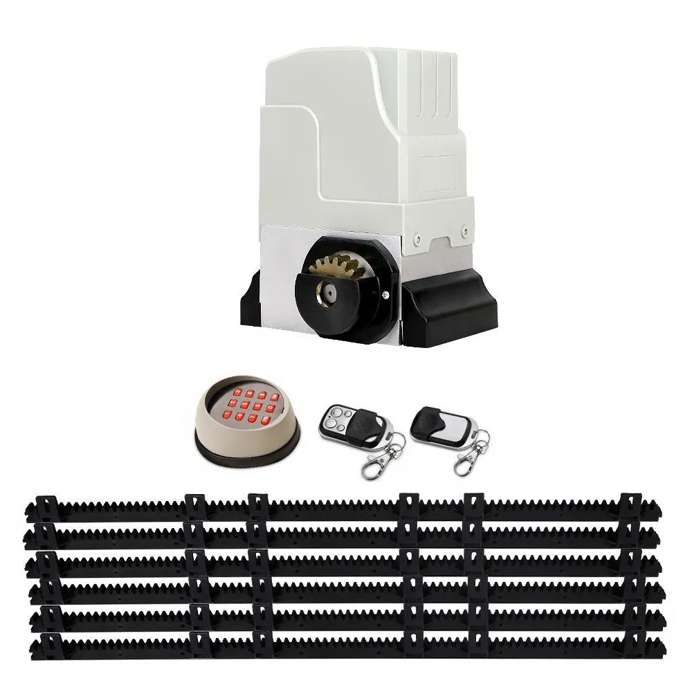 550W Sliding Gate Opener Kit, Wireless Keypad, 6M, 1800KG, Lockmaster