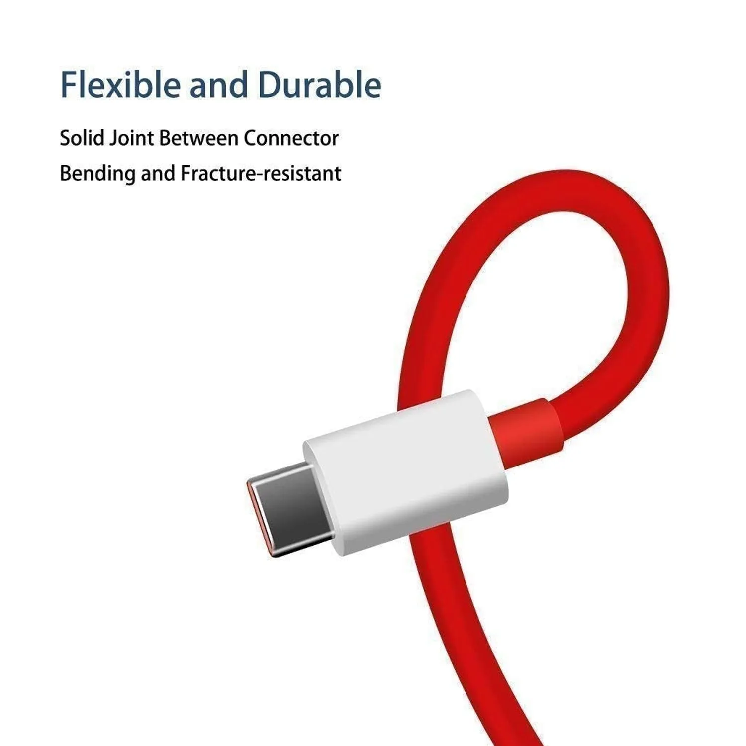 6036 Unique Type C Dash Charging USB Data Cable | Fast Charging Cable | Data Transfer Cable For All C Type Mobile Use 1 Meter ( RED )