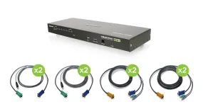 8-Port USB PS/2 Combo VGA KVM Switch with Cables (TAA)