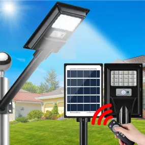 80 LED Motion Sensor Solar Street Light, IP67, Remote Control - Leier