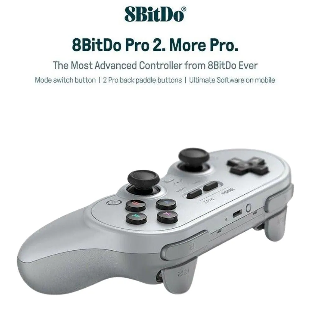 8BitDo Pro 2 Bluetooth Controller: HALL version. For Nintendo Switch, PC, MacOS, Android, Steam, Pi