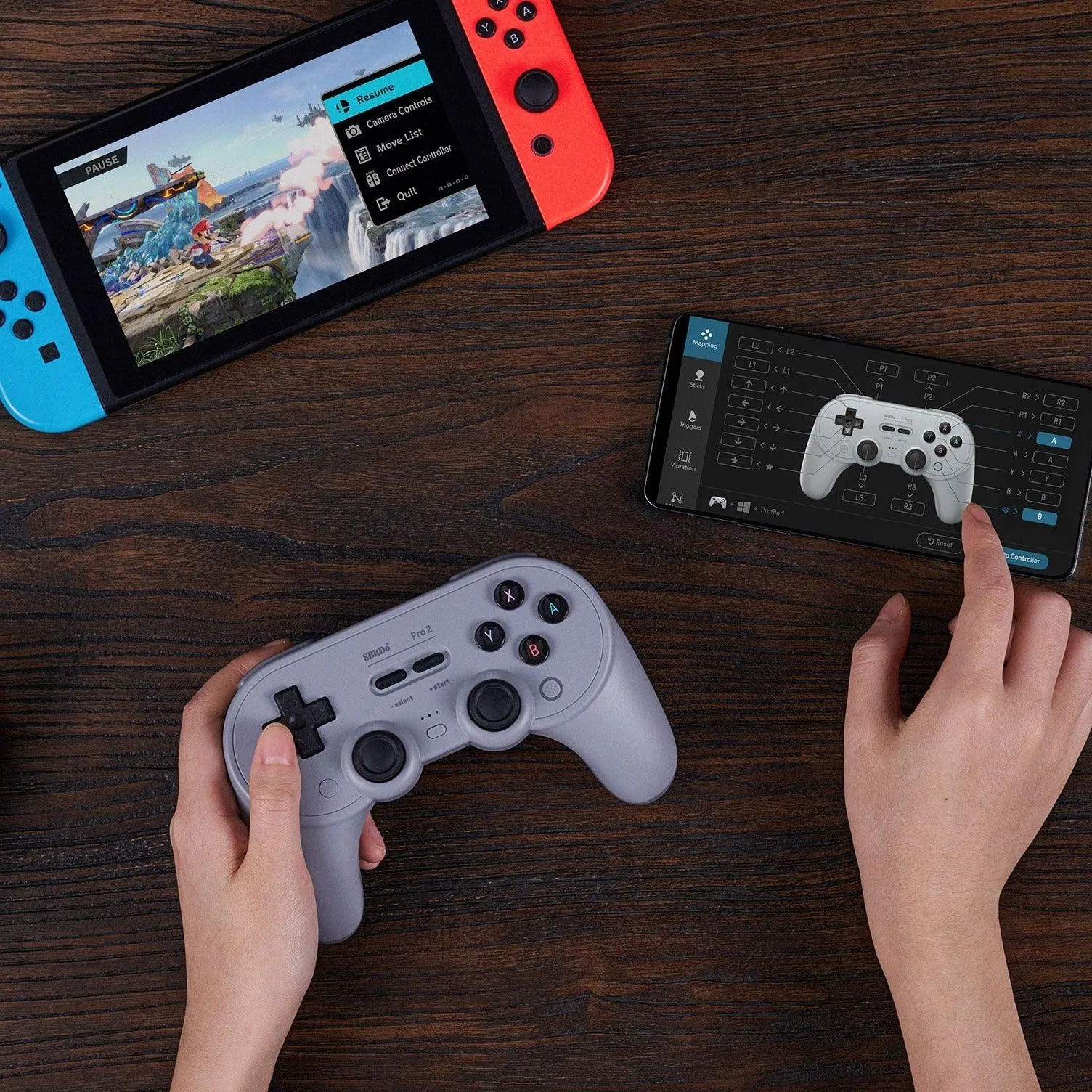 8BitDo Pro 2 Bluetooth Controller: HALL version. For Nintendo Switch, PC, MacOS, Android, Steam, Pi