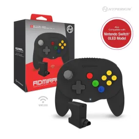 Admiral Premium wireless BT controller for N64/ Nintendo Switch/ Nintendo Switch Lite/ PC/ Mac/ Android - Black | Hyperkin