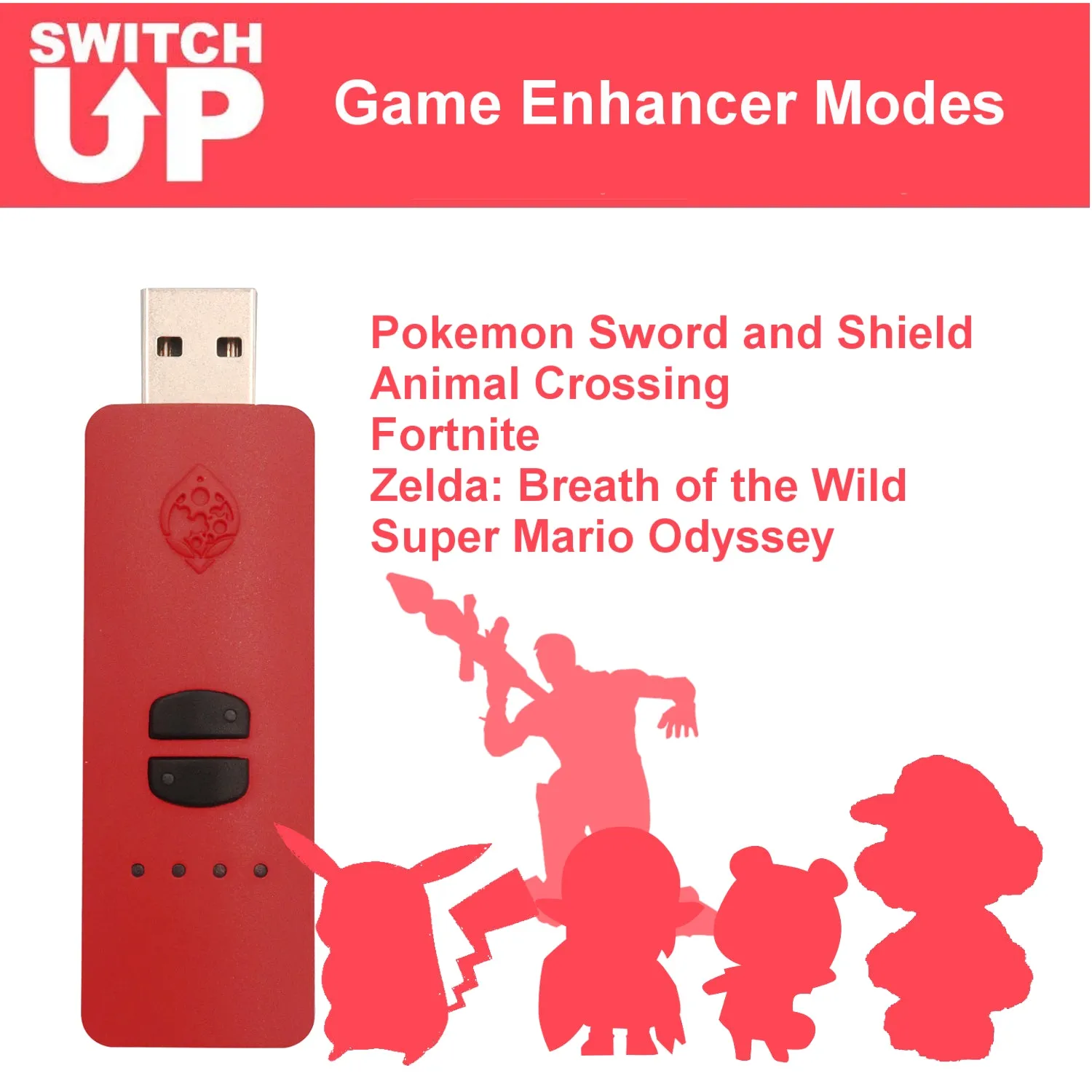 Advanced Controller Adapter Receiver for 7 Controllers wireless & wired to Nintendo Switch/ Switch Lite Console Collective Minds Switch Up Game Enhancer for Nintendo Switch (CM00056-1)