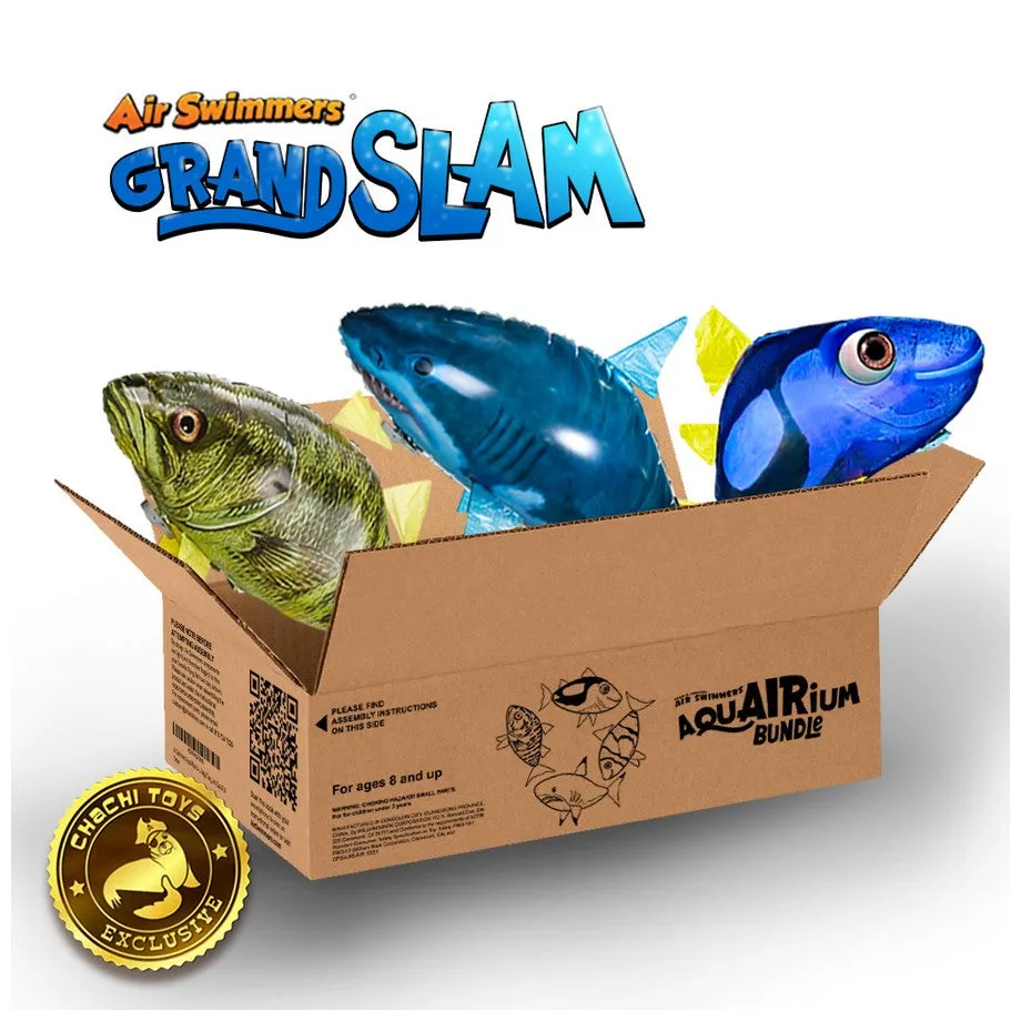 Air Swimmers Grand Slam Bundle - Remote Control Flying Shark, Clownfish, and Regal Tang