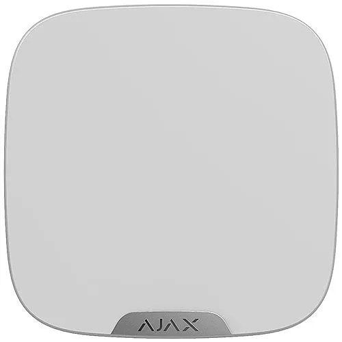 AJAX 42847.61.WH3 Wireless Outdoor Siren with a Clip Lock for a Branded Faceplate, White