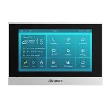 Akuvox Indoor-Station C317a, With Logo, Touch Screen, Android, Poe, Wi-Fi, 1 Mp Cam, White