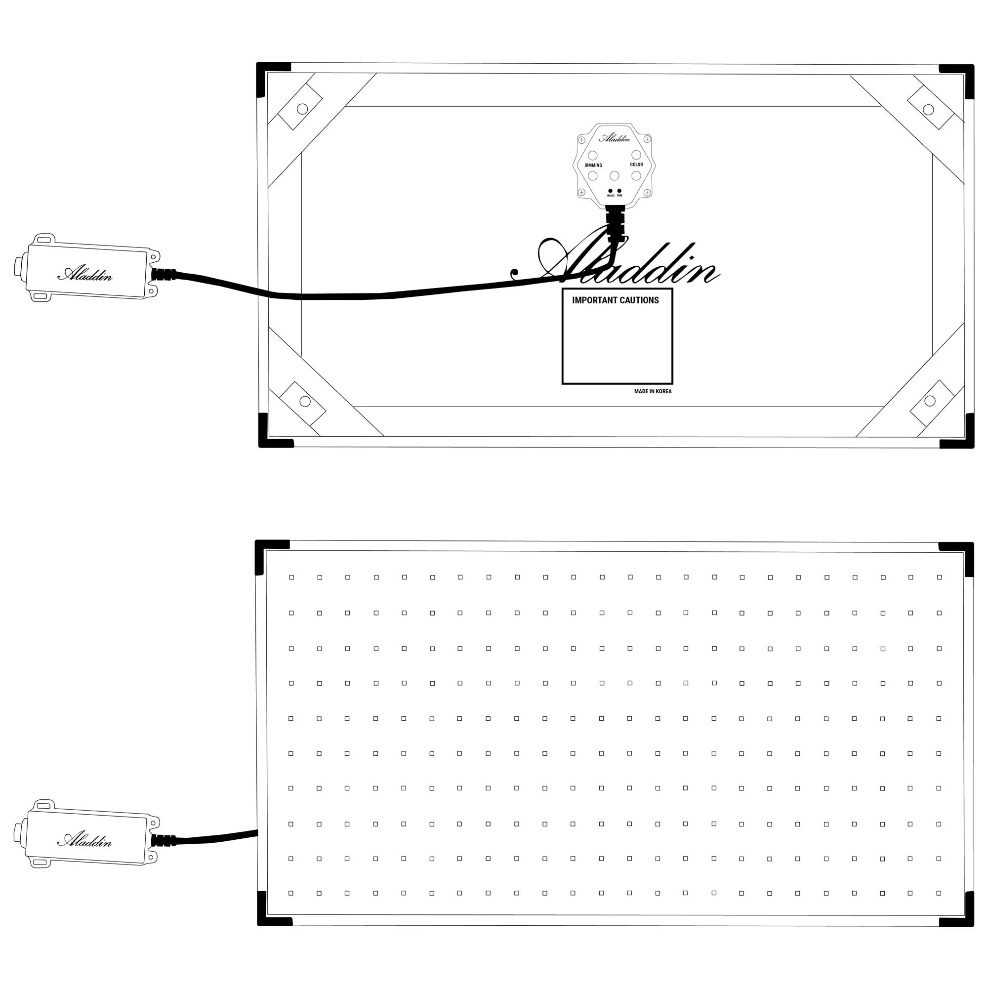 ALL-IN 2 BI Panel (100w Bi-Color) with built in dimmer