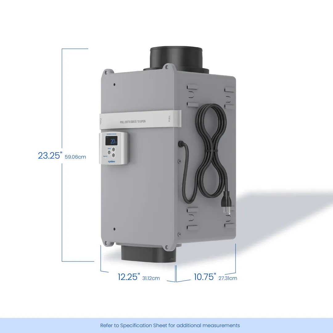 AprilAire 8145 Fresh Air Ventilator with Integrated Control, Powered Damper, and Filter