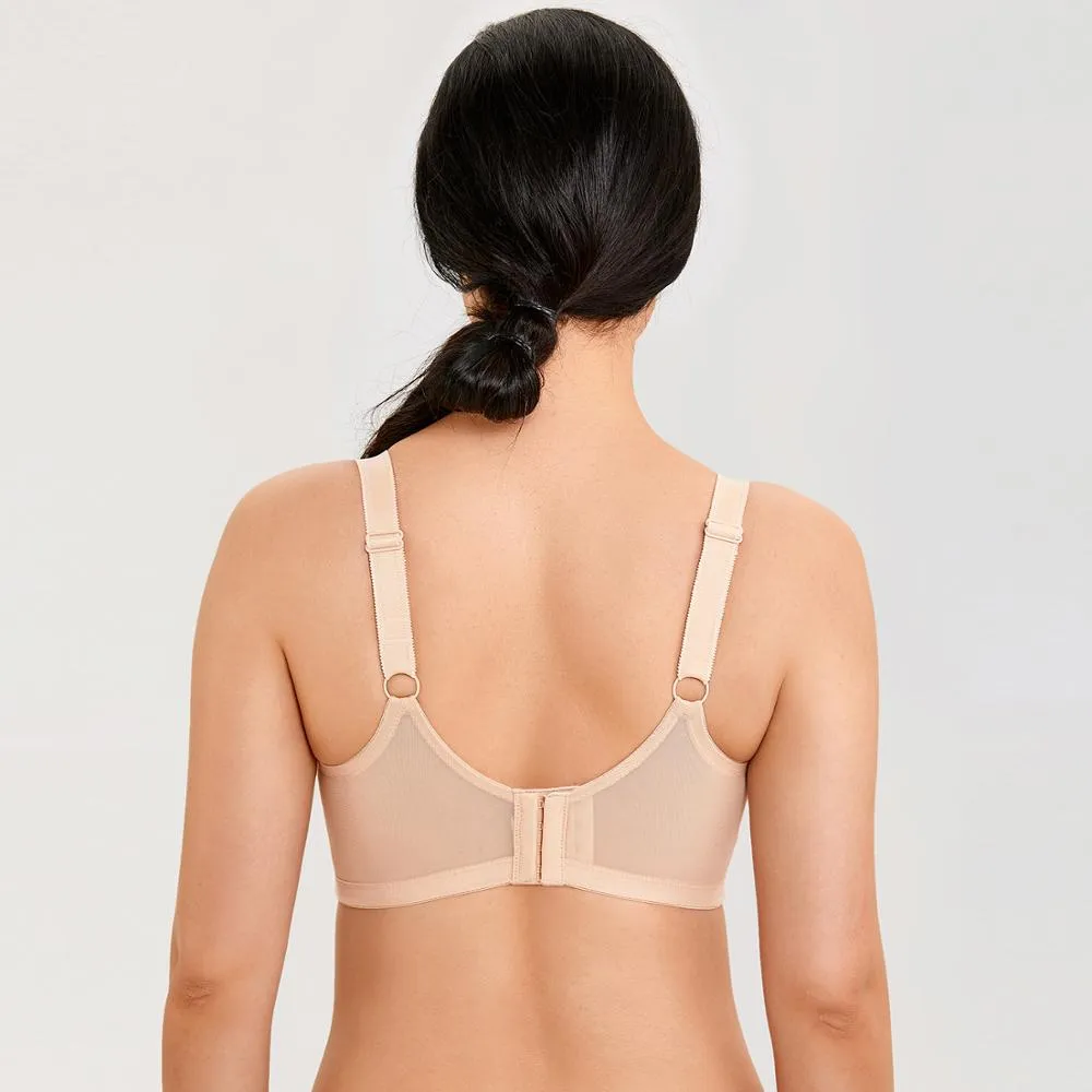 Aspen Wireless Mastectomy Bra|B-F Cup| Beige - Black