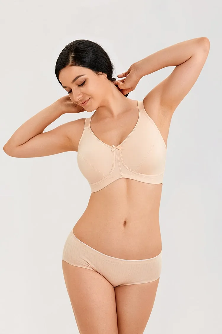 Aspen Wireless Mastectomy Bra|B-F Cup| Beige - Black