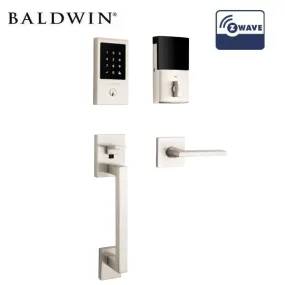 Baldwin Estate - 85393.ZWLENT Minneapolis Touchscreen Electronic Keyless Entry Handleset - Singl Cyl - Z-Wave - 150 - Satin Nickel - Grade 2 - LH