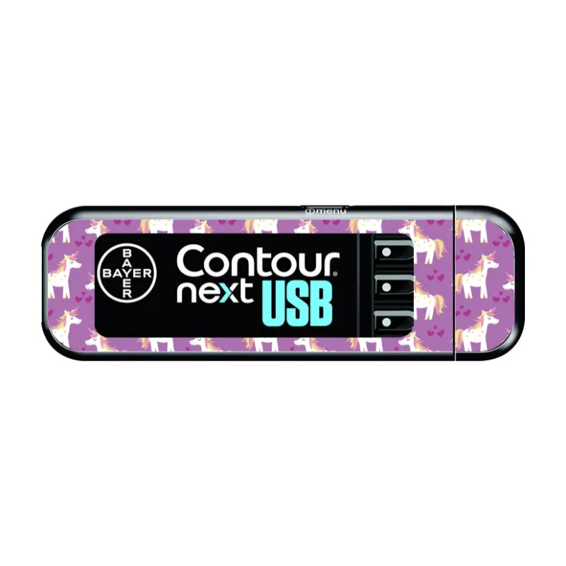 Bayer Contour Next USB Vinyl Sticker (Unicorns)