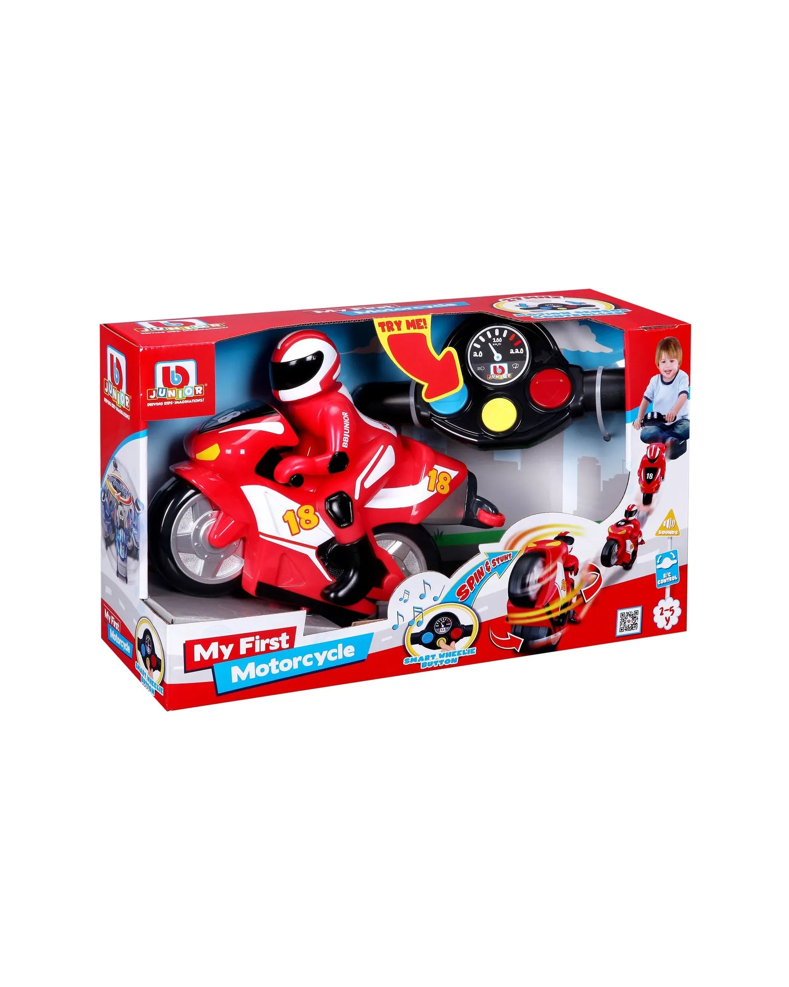 BB Junior My First RC Motorcycle - Assorted