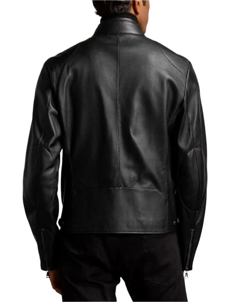 Black Sheepskin Leather Jacket