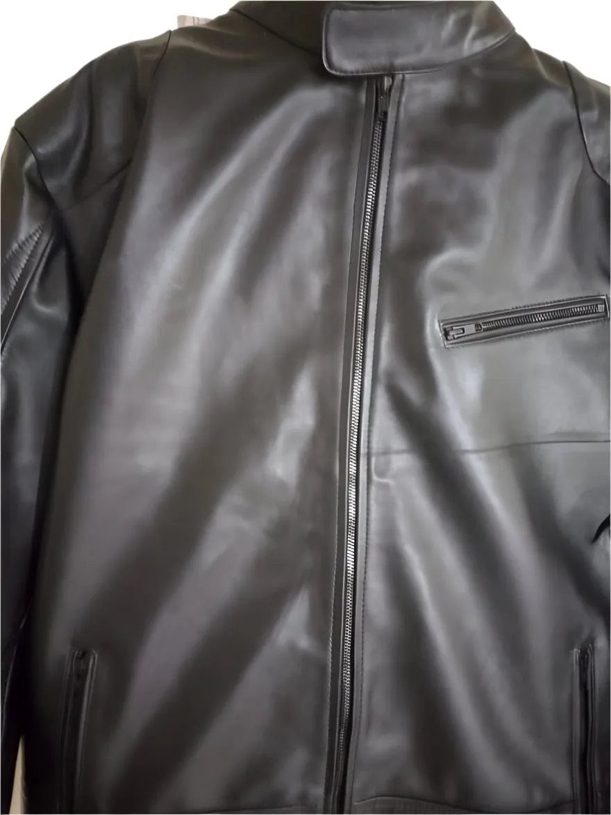 Black Sheepskin Leather Jacket