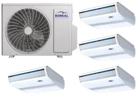 Boreal 36,000 BTU 21 SEER2 Dual Zone Universal Floor/Ceiling Mini Split System ( 9k, 9K, 9k, 9k ) 208-230V