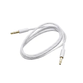 Braided - 3ft 1/8 (3.5mm) Stereo to Stereo Audio Cable - White