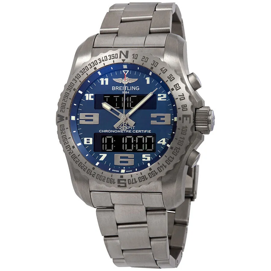 Breitling Cockpit B50 Blue Dial Titanium Quartz Men's Watch EB501019/C904TI EB501019/C904-176E