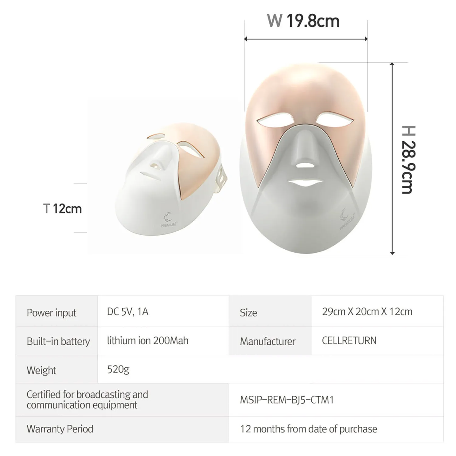 Cellreturn Premium LED Face Mask