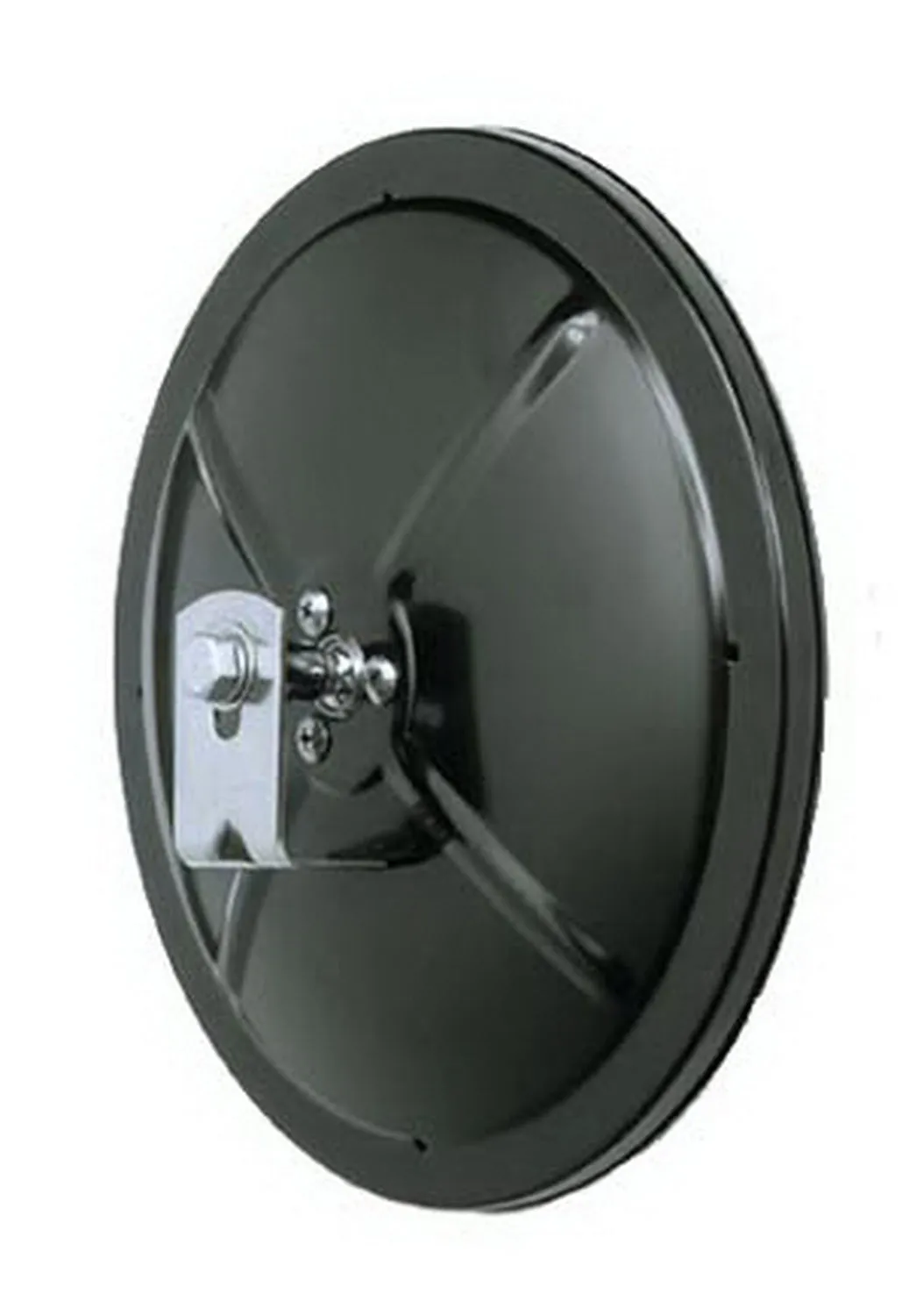 Cipa USA 48600 Convex Mirror Full Size; Round; 6 in.; Incl. L Bracket; Black; Left Or Right;