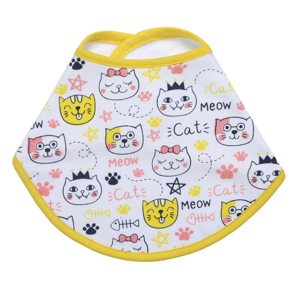 Combo of Meow Meow, Magical Unicorn, Sweet like a Doughnut and My Smoothie Feeding Bibs- (Pack of 4)