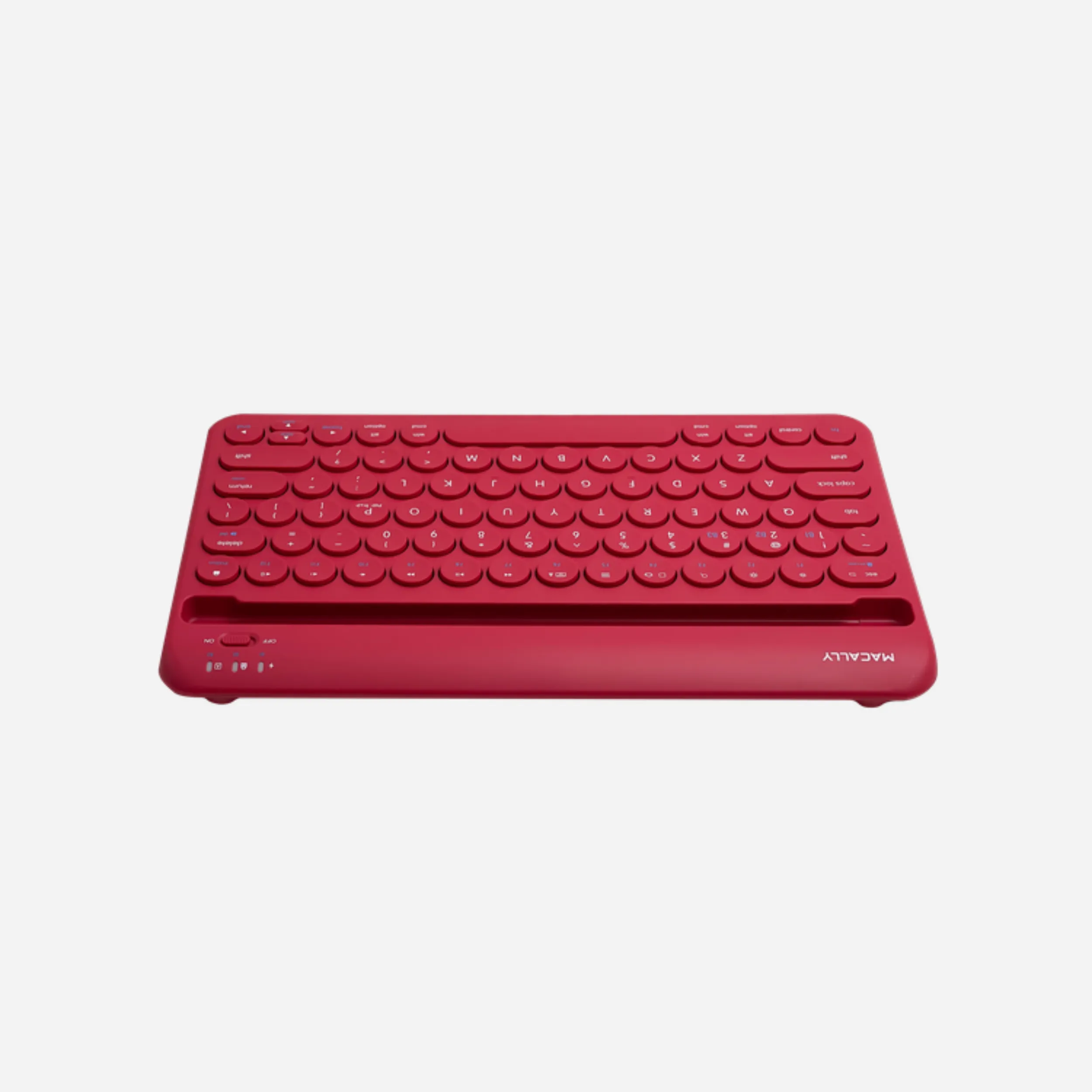 Compact Bluetooth Keyboard for Mac with iPhone or iPad Holder (Viva Magenta)