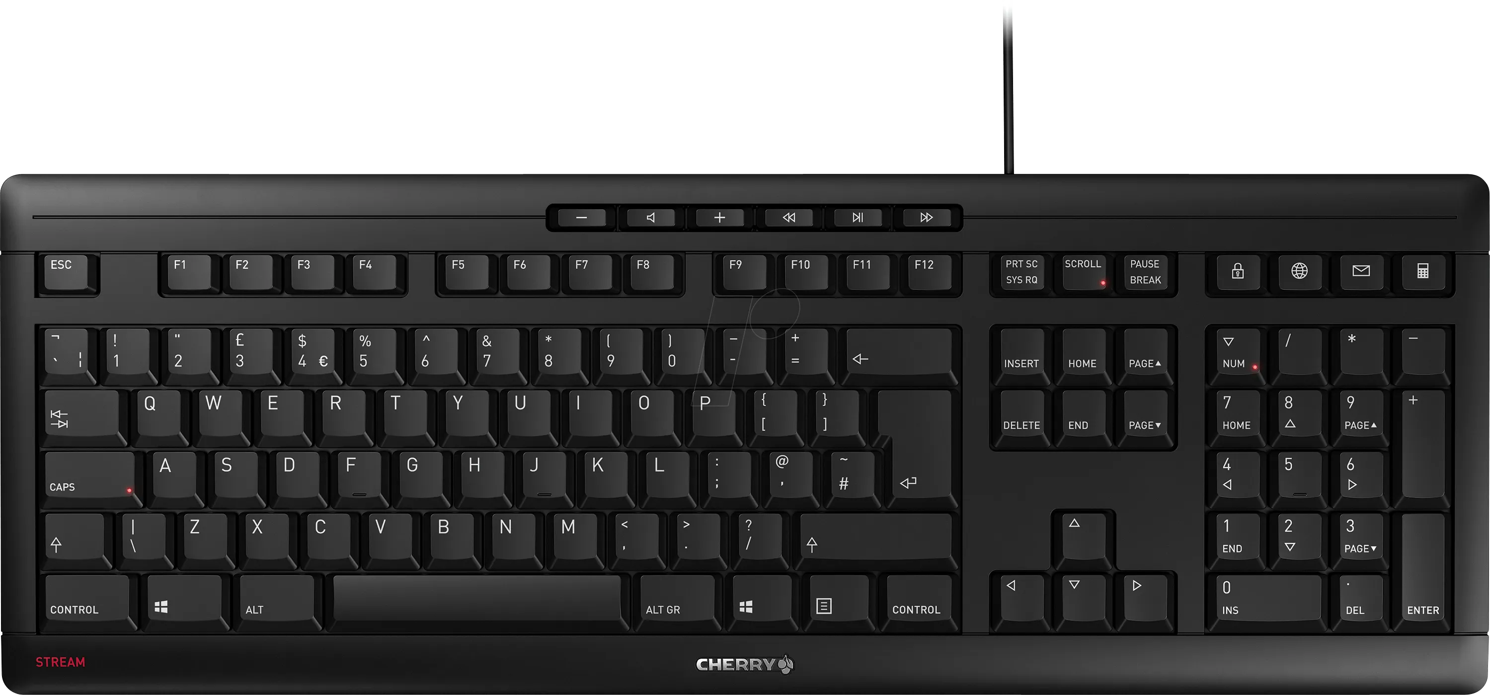 Corded Black Stream Keyboard Gb