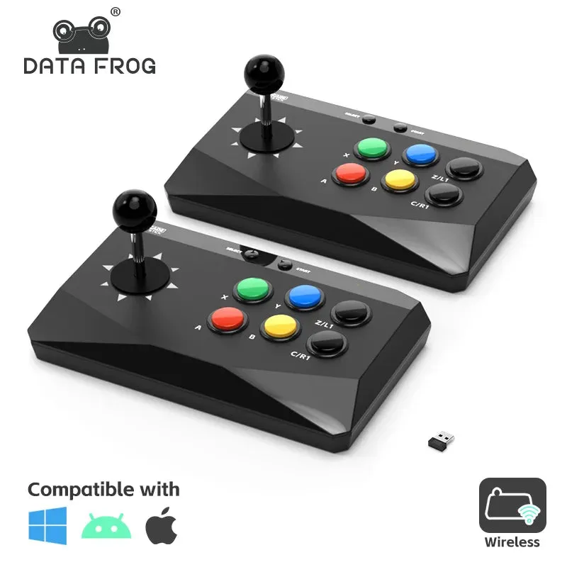 Data Frog Y3 Arcade Fighter Stick: Large wireless stick for PC, Android and iOS. Ideal for Beat 'em ups, Emulators and Platformers