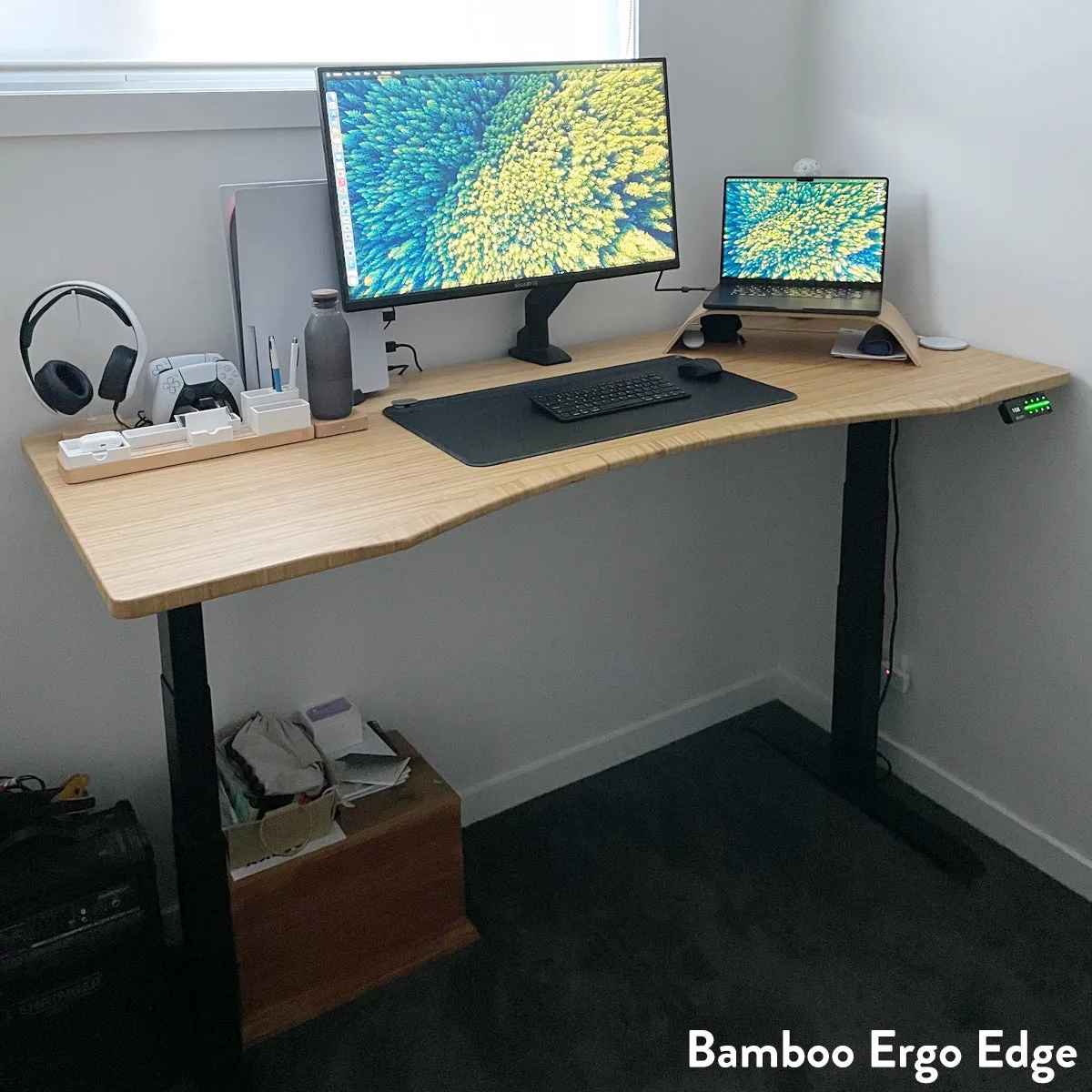 Desky Dual Ergo Edge Sit Stand Desk