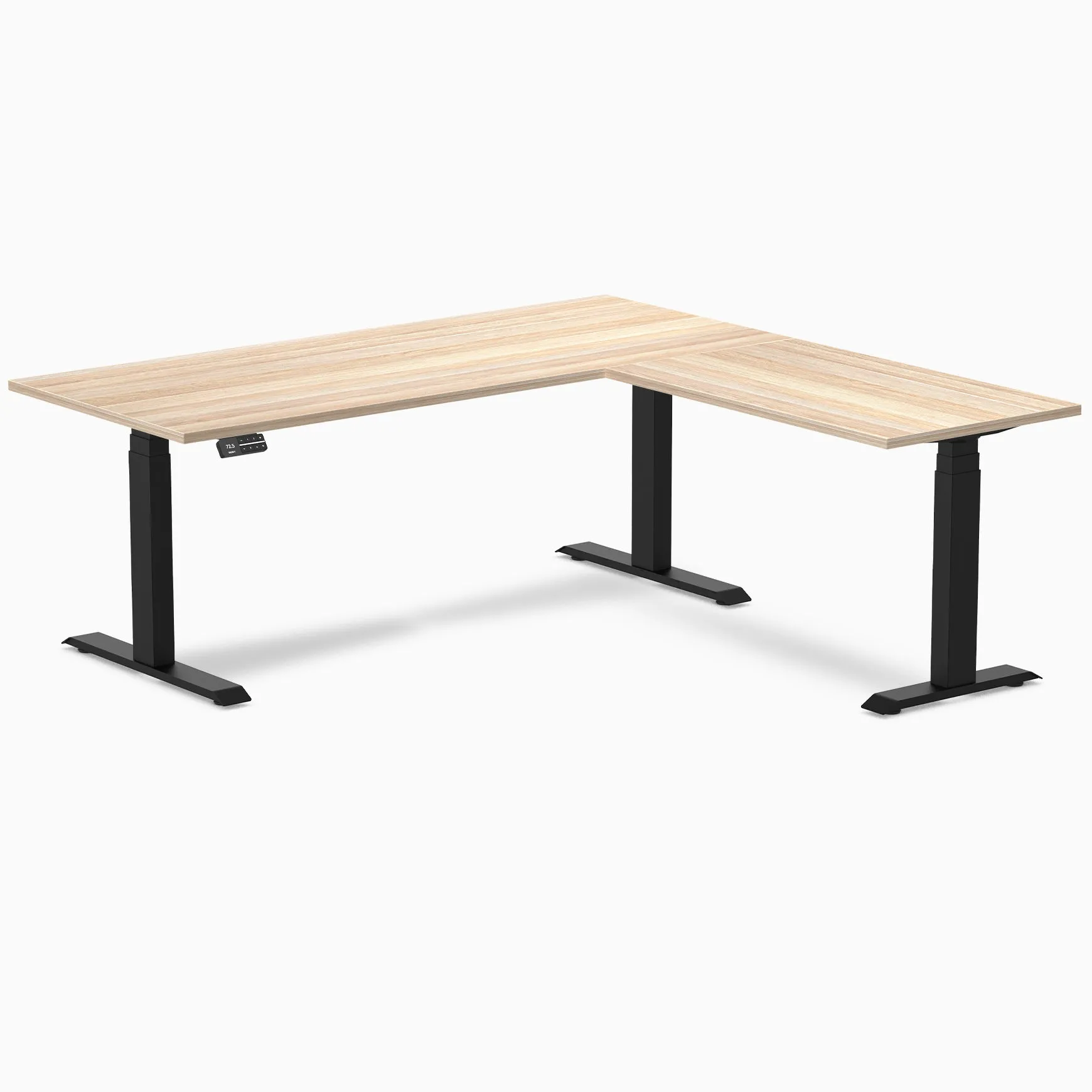 Desky Eco L-Shape Laminate Sit Stand Desk