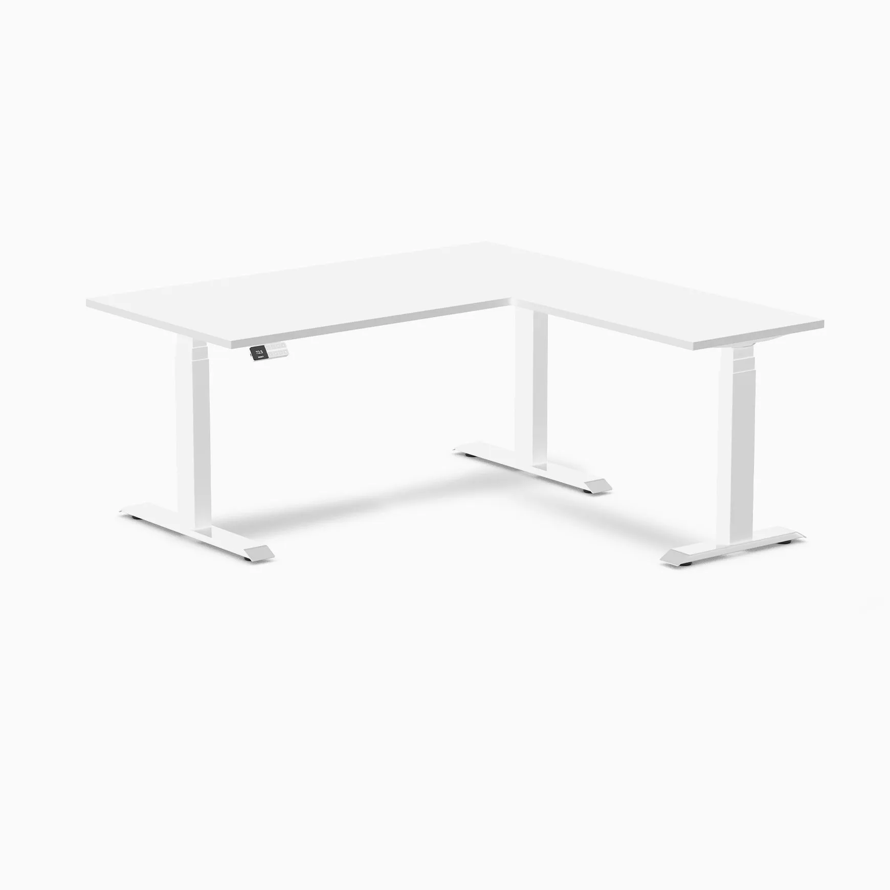 Desky Eco L-Shape Laminate Sit Stand Desk