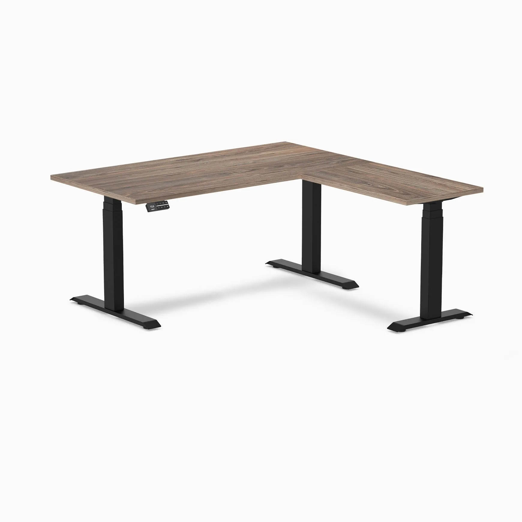 Desky Eco L-Shape Laminate Sit Stand Desk