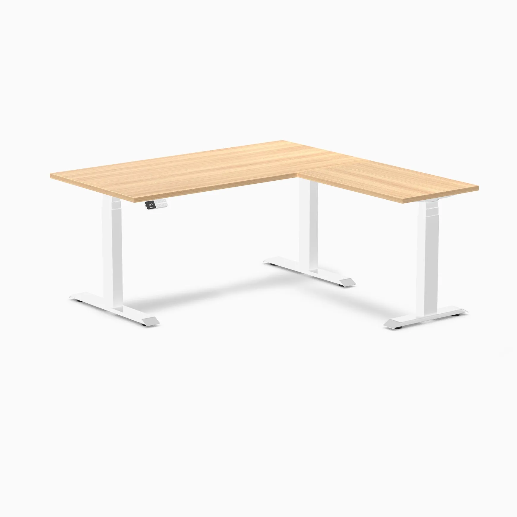 Desky Eco L-Shape Laminate Sit Stand Desk