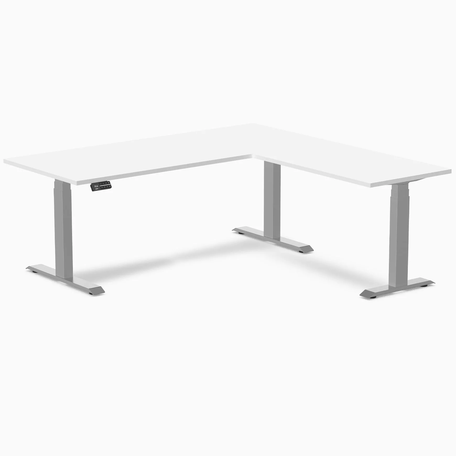 Desky Eco L-Shape Laminate Sit Stand Desk