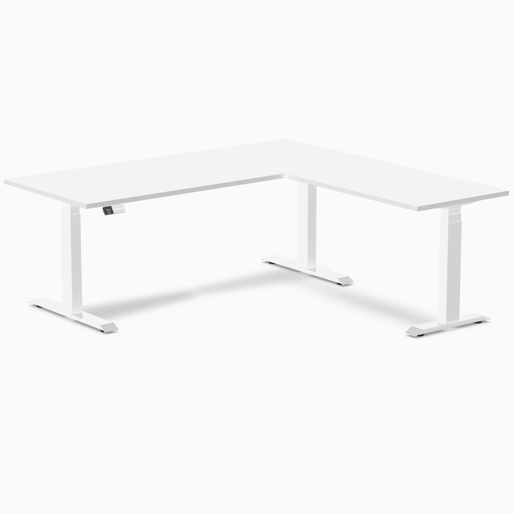 Desky Eco L-Shape Laminate Sit Stand Desk