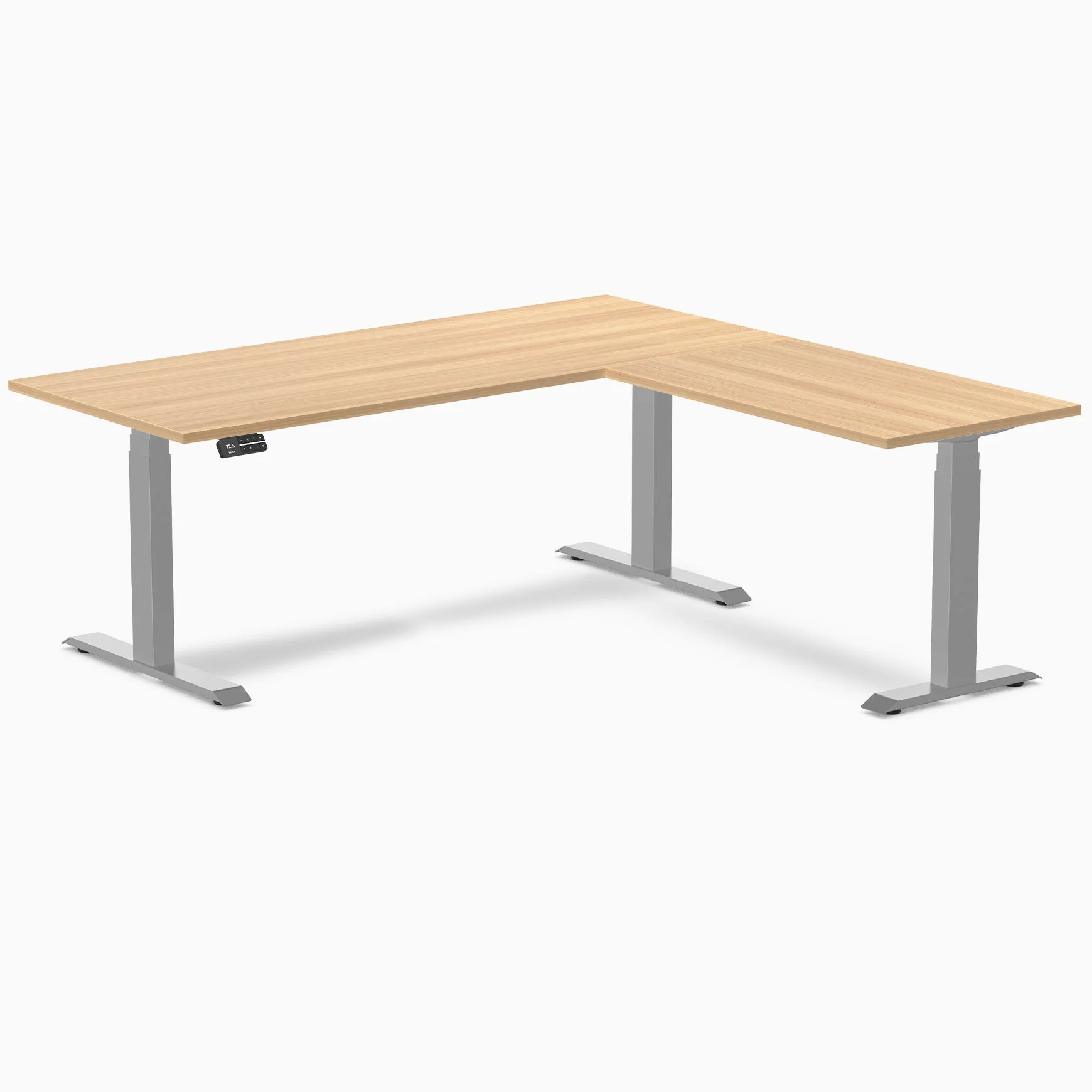 Desky Eco L-Shape Laminate Sit Stand Desk