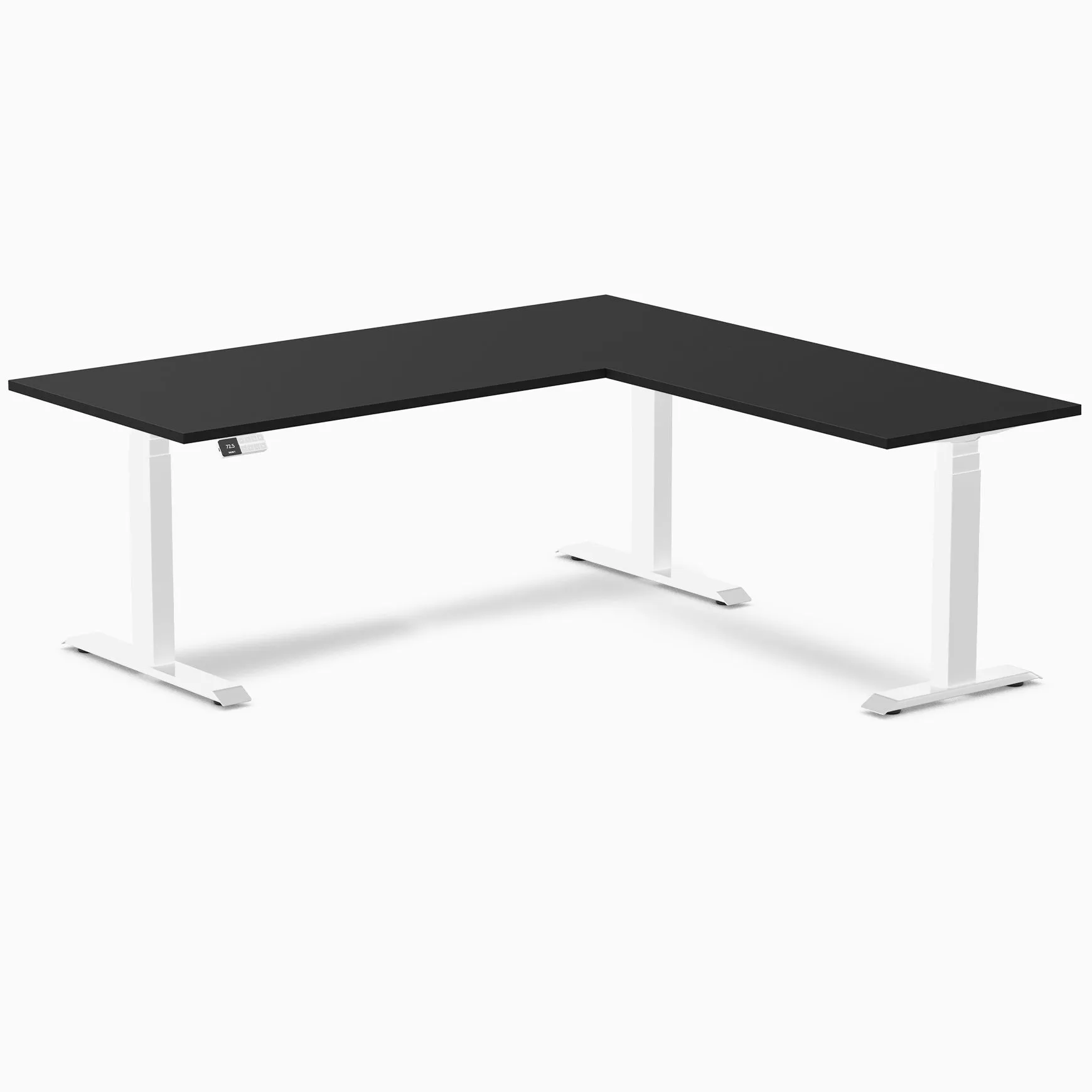 Desky Eco L-Shape Laminate Sit Stand Desk