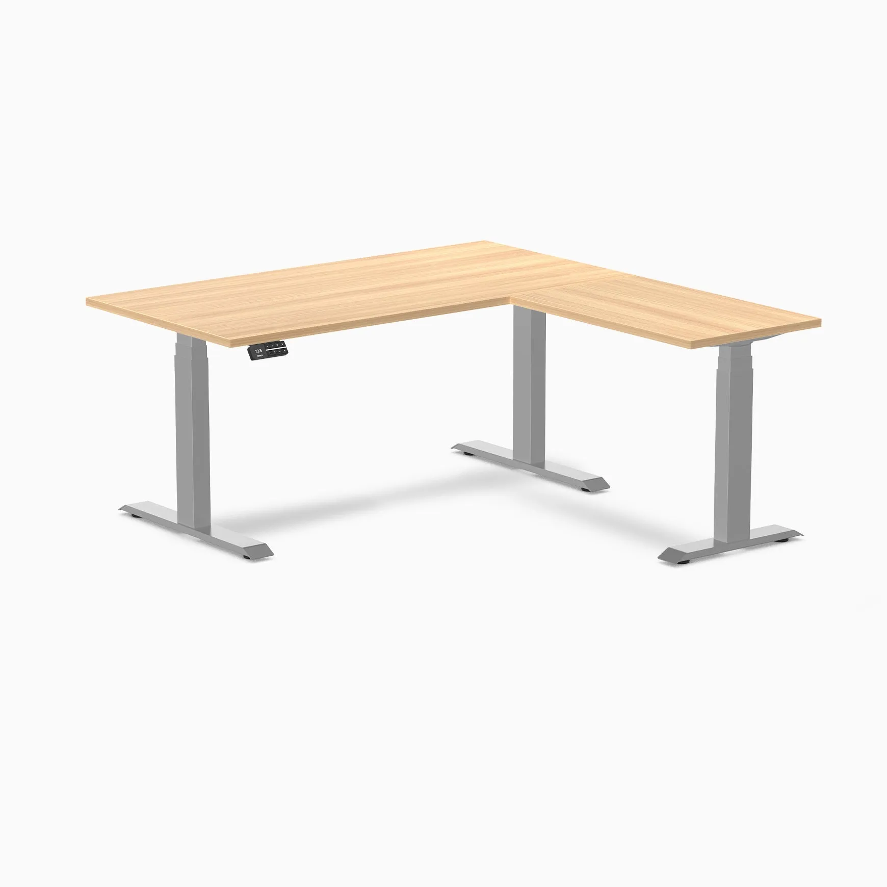 Desky Eco L-Shape Laminate Sit Stand Desk