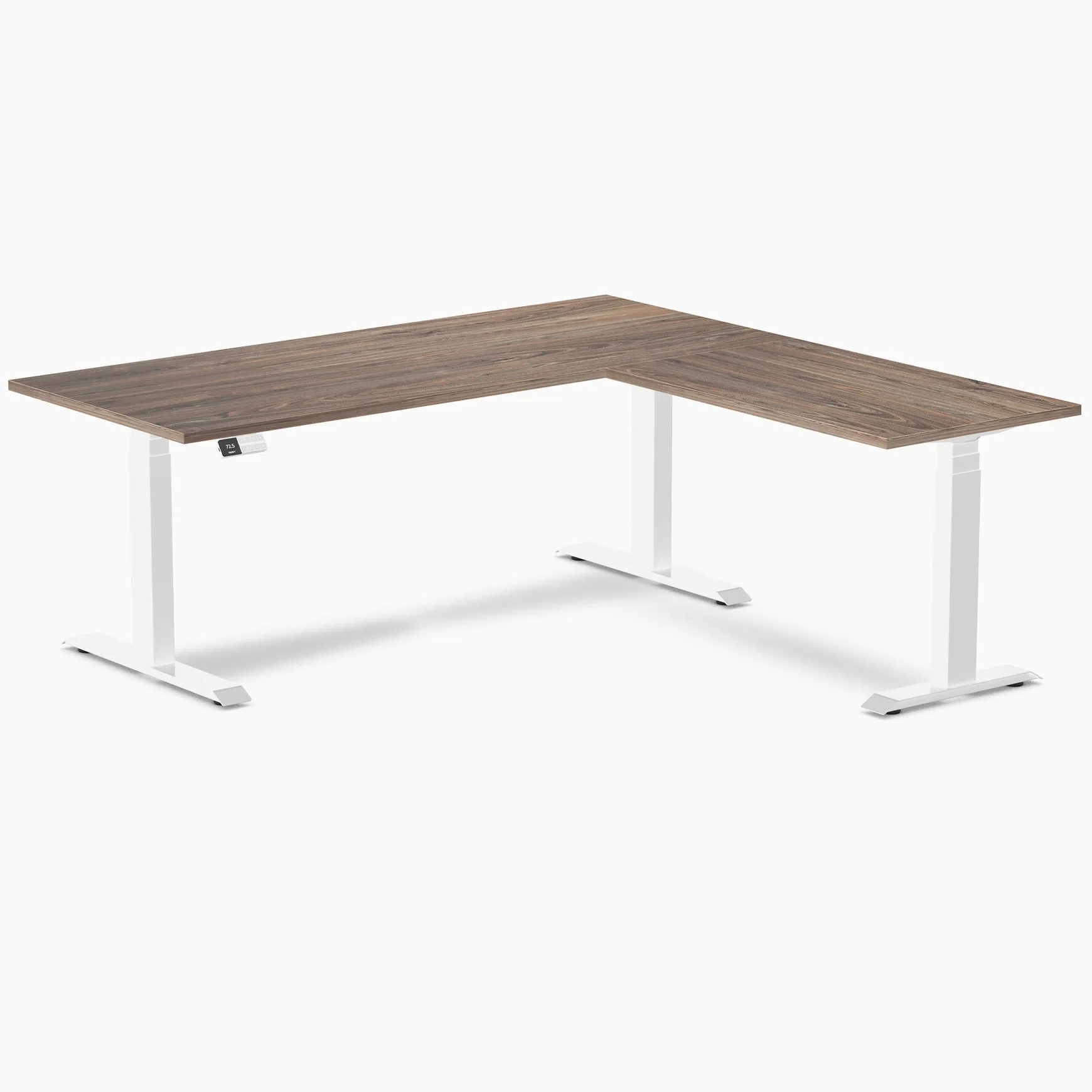 Desky Eco L-Shape Laminate Sit Stand Desk