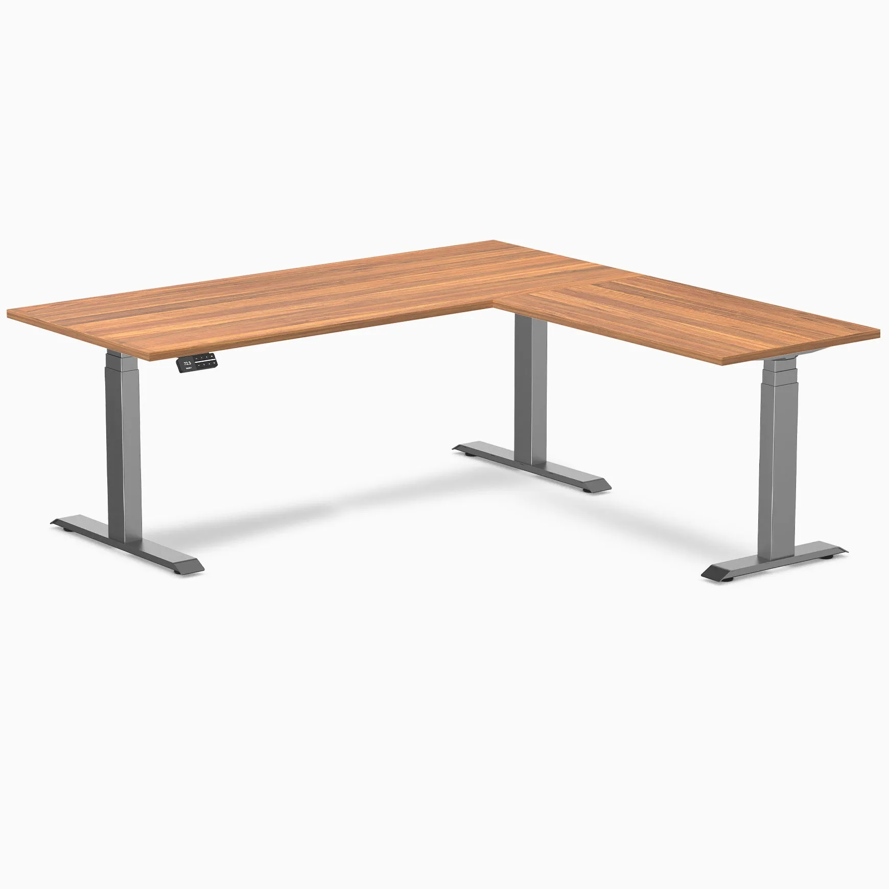 Desky Eco L-Shape Laminate Sit Stand Desk