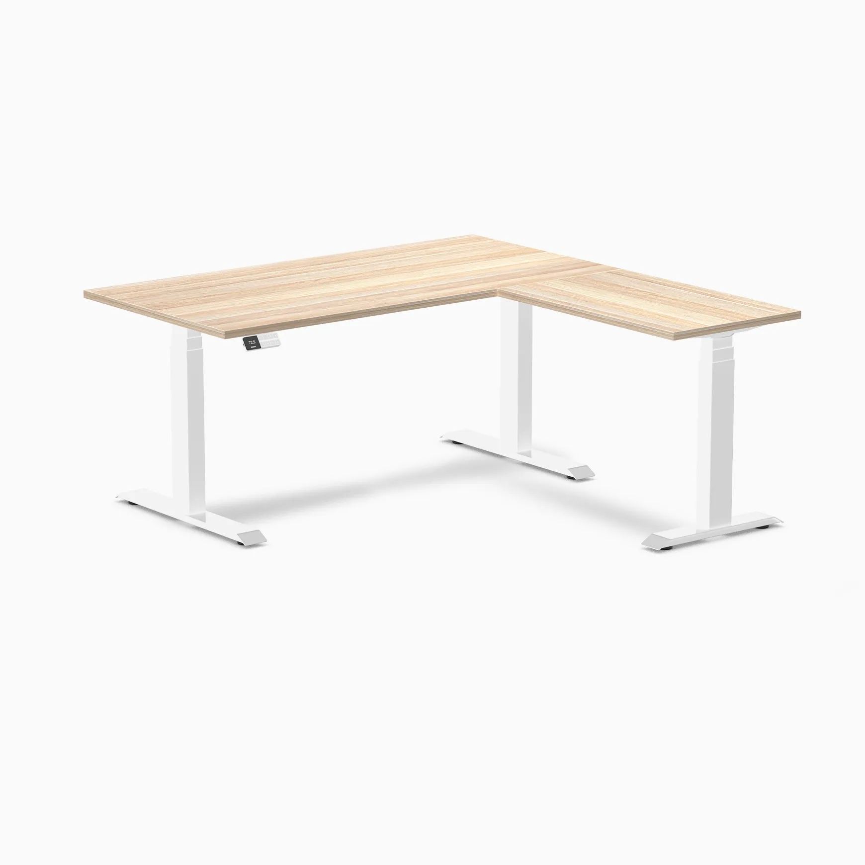 Desky Eco L-Shape Laminate Sit Stand Desk