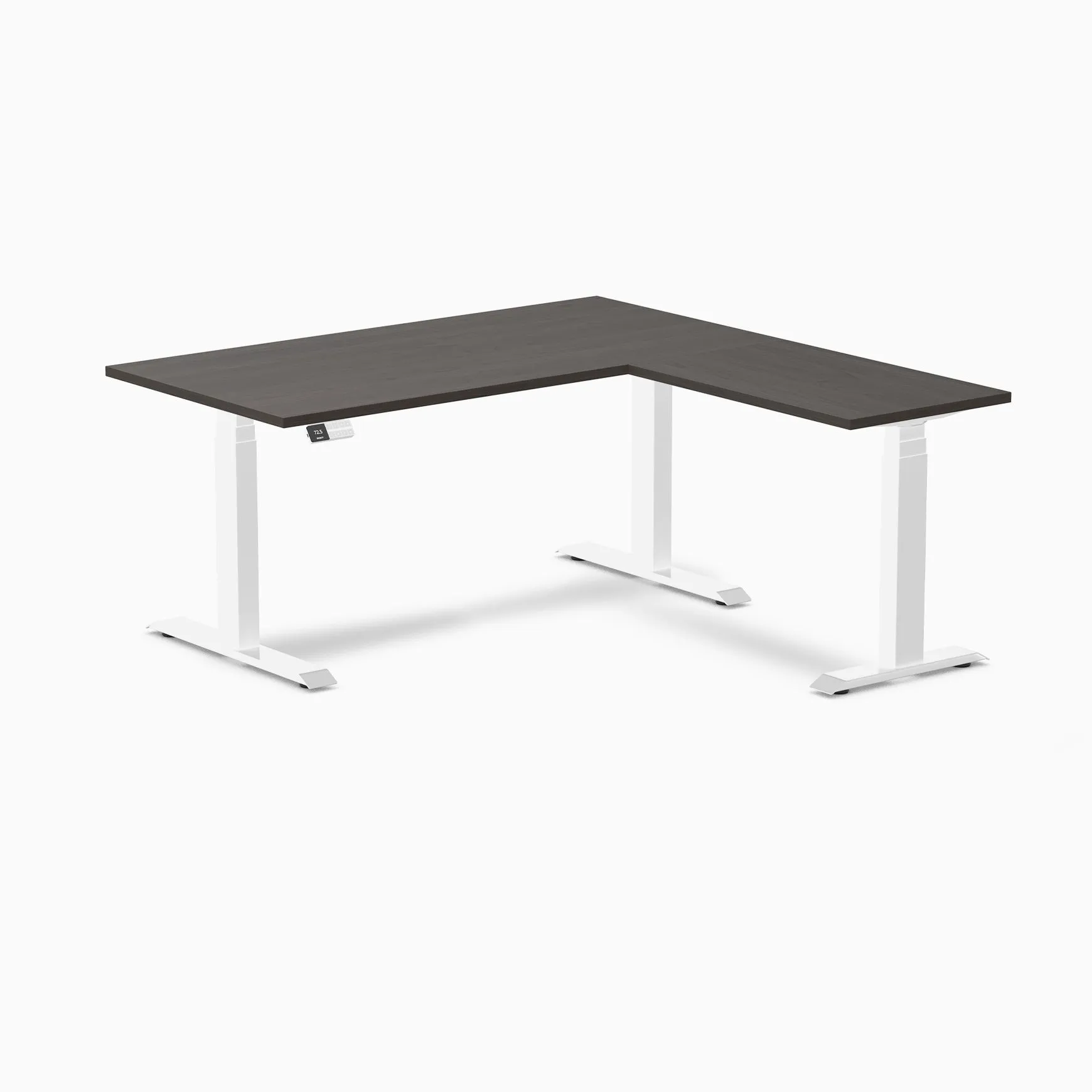 Desky Eco L-Shape Laminate Sit Stand Desk