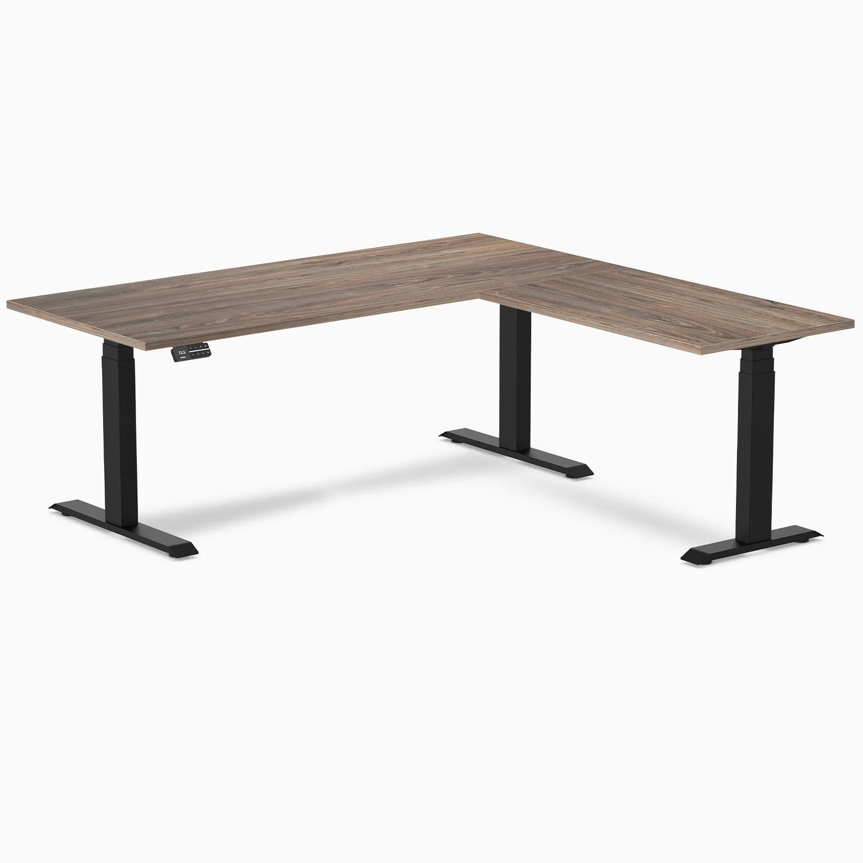 Desky Eco L-Shape Laminate Sit Stand Desk